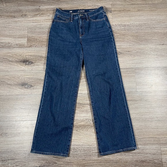 J. Crew Women's Jeans Slim Wide Leg Denim Casual Size 28 Blue - Picture 1 of 10